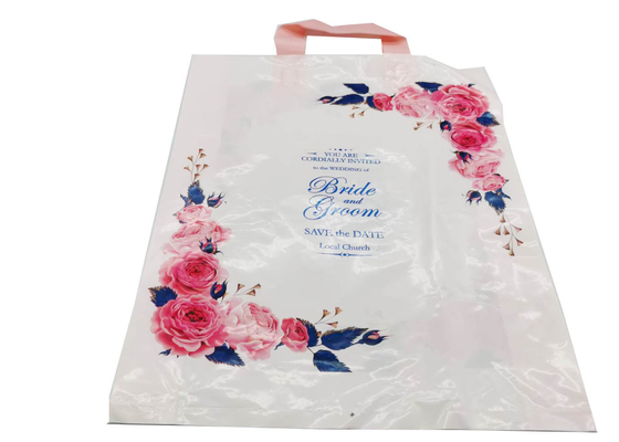 Gravure Soft Loop Handle Reusable Shopping Bags Made From Recycled Plastic