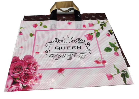 Gravure Soft Loop Handle Reusable Shopping Bags Made From Recycled Plastic