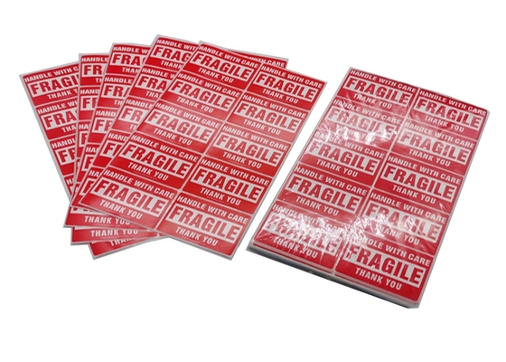 Self Adhesive Mailing Labels , 2 X 3 Inch Fragile Warning Stickers