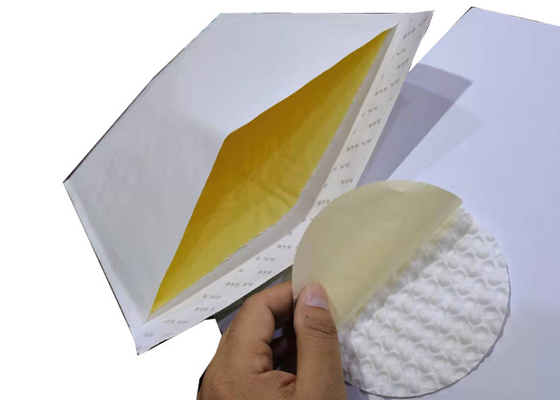 White 2 layer Eco Friendly Padded Mailers With Bubble Shape