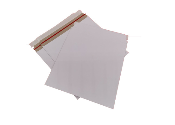 350gsm 24pt Eco Friendly Rigid Mailers White Paperboard With Self Seal