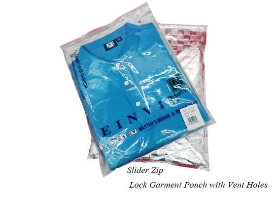 Frosted CPE EVA Custom ziplockk Clothing Bags Biodegradable Reclosable