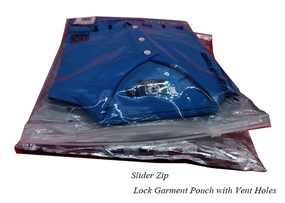 Frosted CPE EVA Custom ziplockk Clothing Bags Biodegradable Reclosable