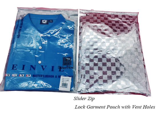 Frosted CPE EVA Custom ziplockk Clothing Bags Biodegradable Reclosable