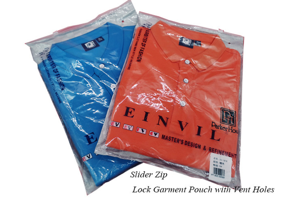 Frosted CPE EVA Custom ziplockk Clothing Bags Biodegradable Reclosable