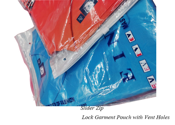 Frosted CPE EVA Custom ziplockk Clothing Bags Biodegradable Reclosable