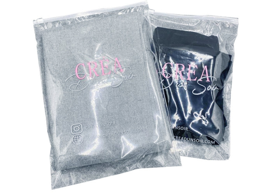Frosted CPE EVA Custom ziplockk Clothing Bags Biodegradable Reclosable