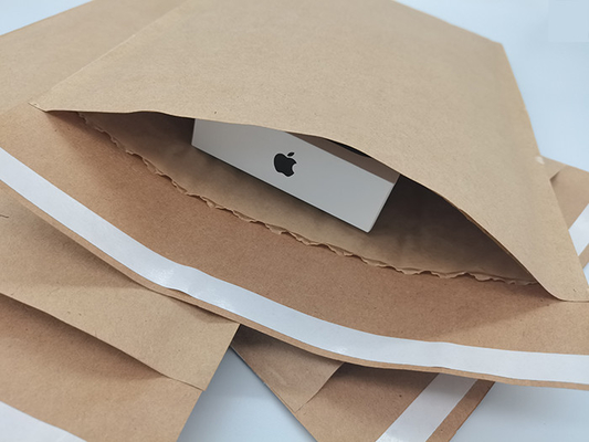 No Plastic Opaque Eco Friendly Padded Mailers 100% Recycled Kraft Paper