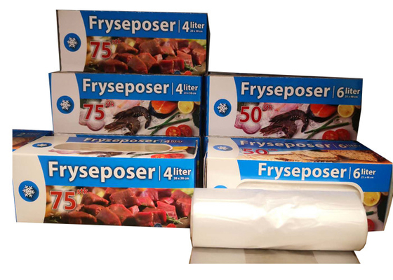 Clear Poly 1 Gallon Food Storage Freezer Bags With Recyclable Material
