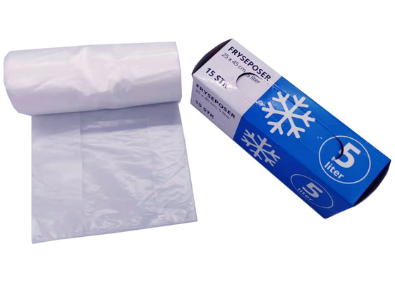 Food Freezer Clear LDPE Recyclable Reusable Bags Flat Bottom Seal