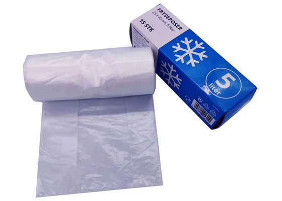 Food Freezer Clear LDPE Recyclable Reusable Bags Flat Bottom Seal