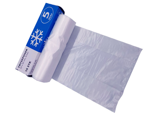 Food Freezer Clear LDPE Recyclable Reusable Bags Flat Bottom Seal