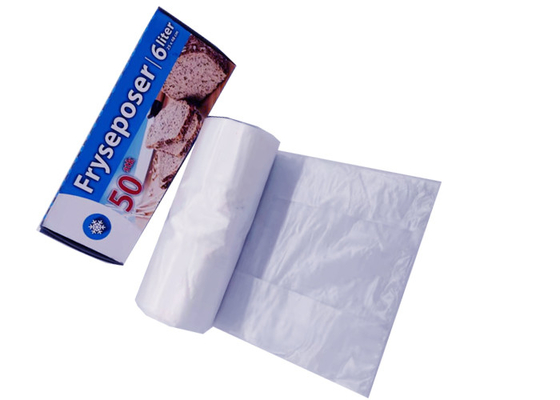 Food Freezer Clear LDPE Recyclable Reusable Bags Flat Bottom Seal