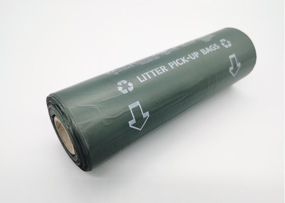 Roll HDPE Recyclable Reusable Bags 0.7 Mil Dog Waste Poop Bags