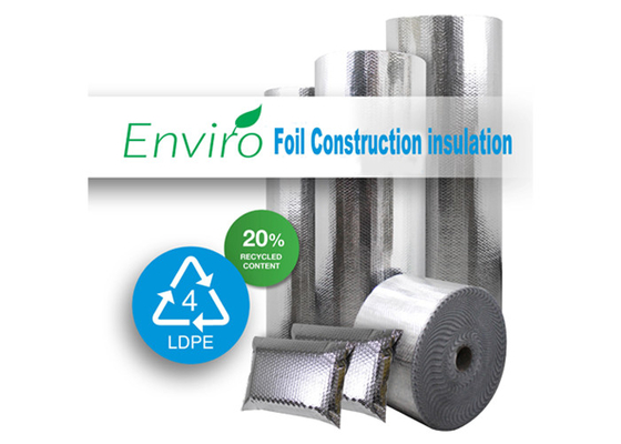Metallic 24in X 10ft Foil Bubble Wrap Insulation Waterproof Two layers