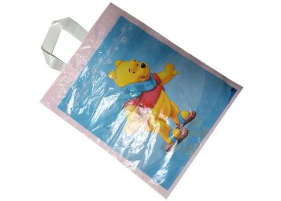 Reusable and Recyclable Customized Logo Soft Loop Handle Merchandise Shopping Bags, Boutique Bags, Grocery Bags