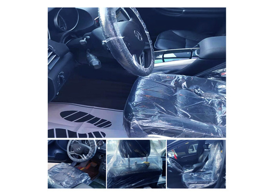 Clear Poly 130x80cm Recyclable Reusable Bags Disposable Car Seat Covers