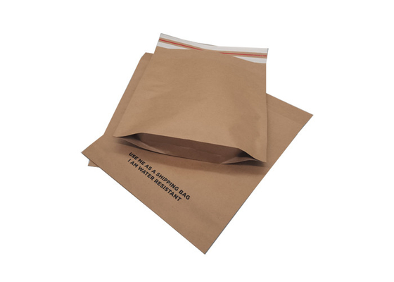 370x450mm Biodegradable Paper Bags 80mm Flap Recycled Kraft Paper Bags