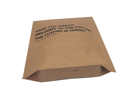 Double Adheisve FSC Paper Mailing Bags With Bottom Gusset 80mm