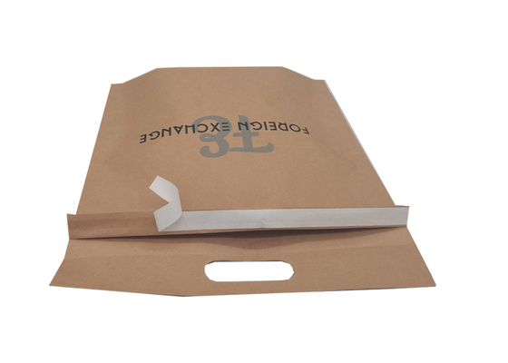 Brown Kraft 12x16 Inch Recycled Paper Bags With Handles Eco Friendly
