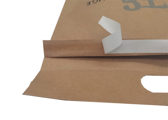 Brown Kraft 12x16 Inch Recycled Paper Bags With Handles Eco Friendly