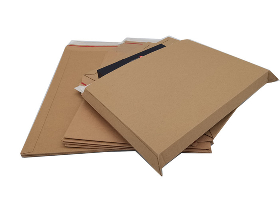 Kraft brown 24pt Corrugated Cardboard Envelopes With Hot Melt glue