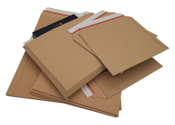 Kraft brown 24pt Corrugated Cardboard Envelopes With Hot Melt glue