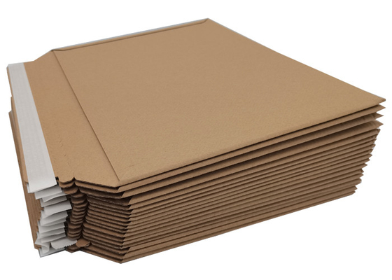 Kraft brown 24pt Corrugated Cardboard Envelopes With Hot Melt glue