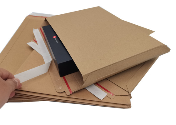 Kraft brown 24pt Corrugated Cardboard Envelopes With Hot Melt glue