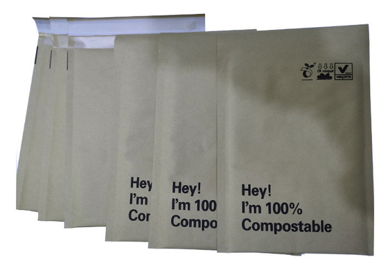 EcoMailer OEM Plastic Free Packaging 100% Biodegradable Kraft Bubble Mailers