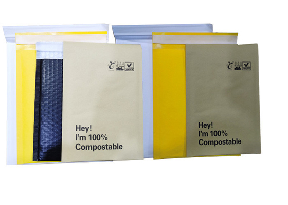 EcoMailer OEM Plastic Free Packaging 100% Biodegradable Kraft Bubble Mailers