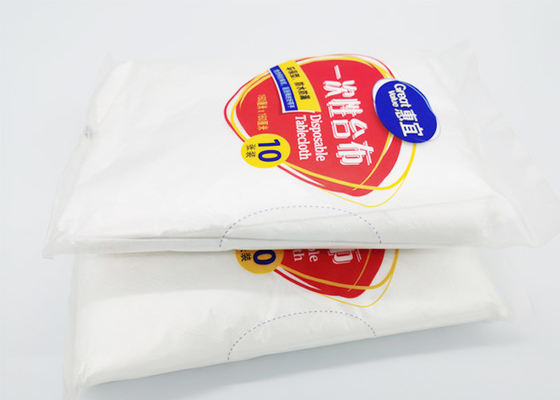 Plain White HDPE Protective Packaging Custom Printed Disposable Tablecloths