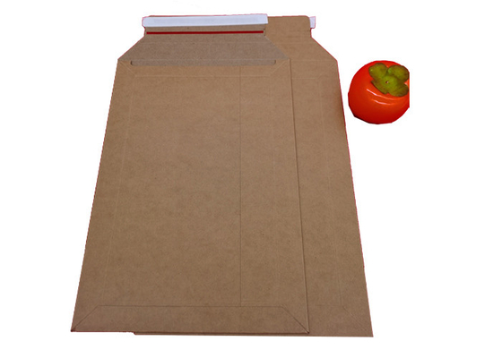 Plastic Free 450gsm Stay Flat Rigid Mailers Kraft Brown Paper
