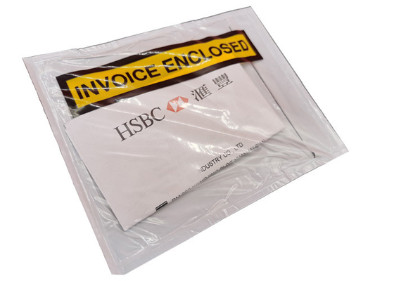 Self Adhesive LDPE Custom Shipping Labels 65gsm Packing List Envelopes