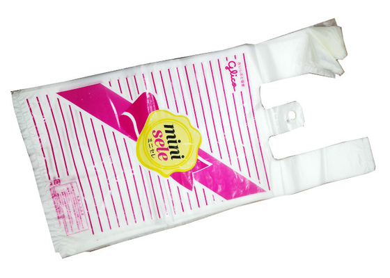 Reusable Heavy Duty Poly LDPE / HDPE T-shirt Vest Carrier Shopping Bags Singlet Grocery Check-out Bags
