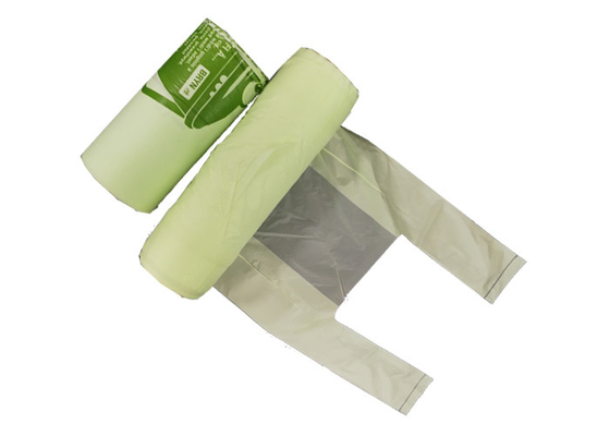 PLA 50mic Biodegradable And Compostable Bags With T Shirt Handle