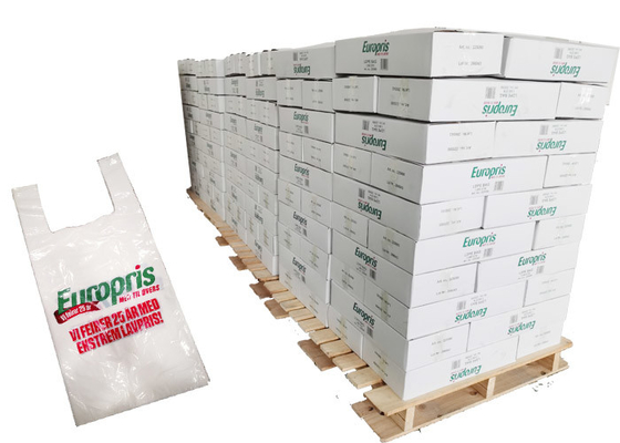 Reusable Heavy Duty Poly LDPE / HDPE T-shirt Vest Carrier Shopping Bags Singlet Grocery Check-out Bags
