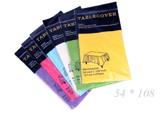 Plain White HDPE Protective Packaging Custom Printed Disposable Tablecloths