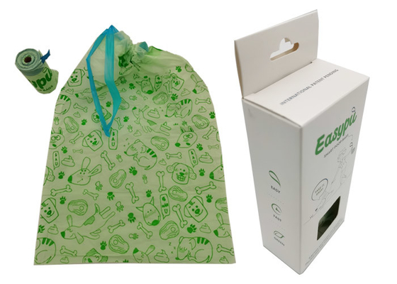 AS4736 Certified Earth Friendly Dog Poop Bags Compostable Drawstring