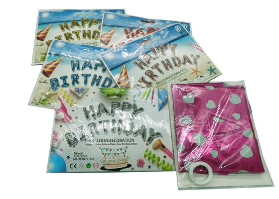 ISO9001 Inflatable Mylar Foil Happy Birthday Balloons Banner