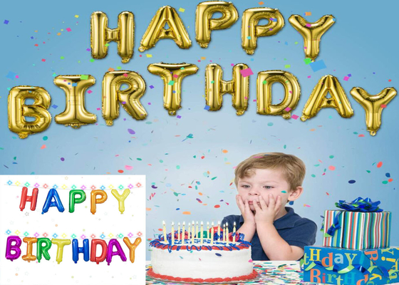 16 Inch 3D Aluminum Foil Happy Birthday Alphabet Balloons