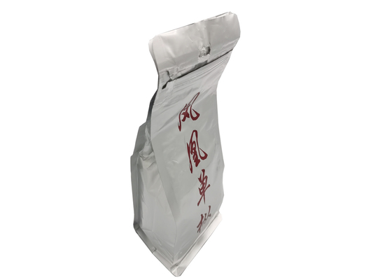 16 Ounce Flat Bottom Stand Up Aluminum Foil Coffee Bags With Air Release Valve