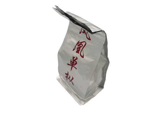 16 Ounce Flat Bottom Stand Up Aluminum Foil Coffee Bags With Air Release Valve