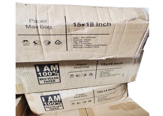 Plastic Free Paper Mailing Envelopes , 100% Recycled Paper Mail Bag