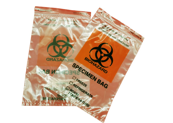 ziplockk Recyclable Reusable Bags Clear LDPE Biohazard Specimen Bags