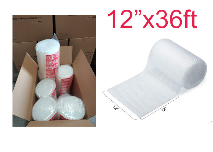 Lightweight 12x36ft Protective Packaging Bubble Wrap Cushioning