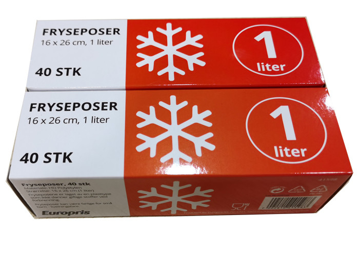 Food Freezer Clear LDPE Recyclable Reusable Bags Flat Bottom Seal