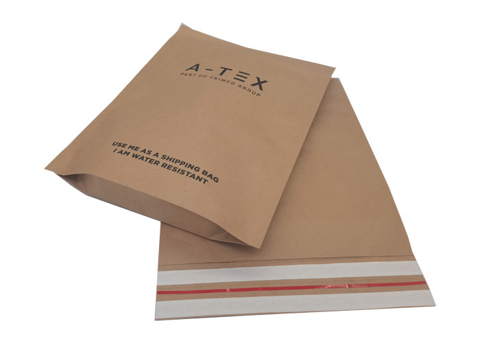 370x450mm Biodegradable Paper Bags 80mm Flap Recycled Kraft Paper Bags
