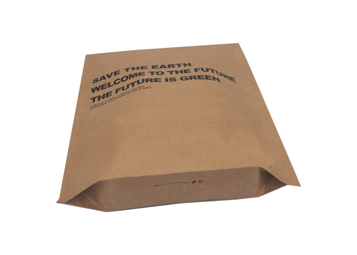 Double Adheisve FSC Paper Mailing Bags With Bottom Gusset 80mm