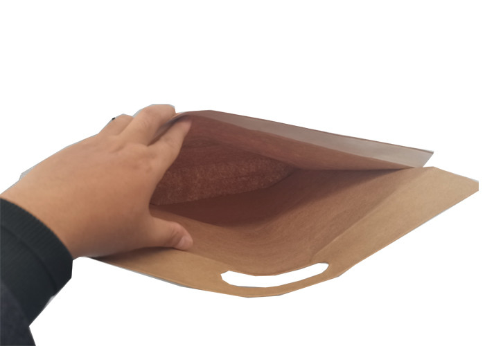 Brown Kraft 12x16 Inch Recycled Paper Bags With Handles Eco Friendly